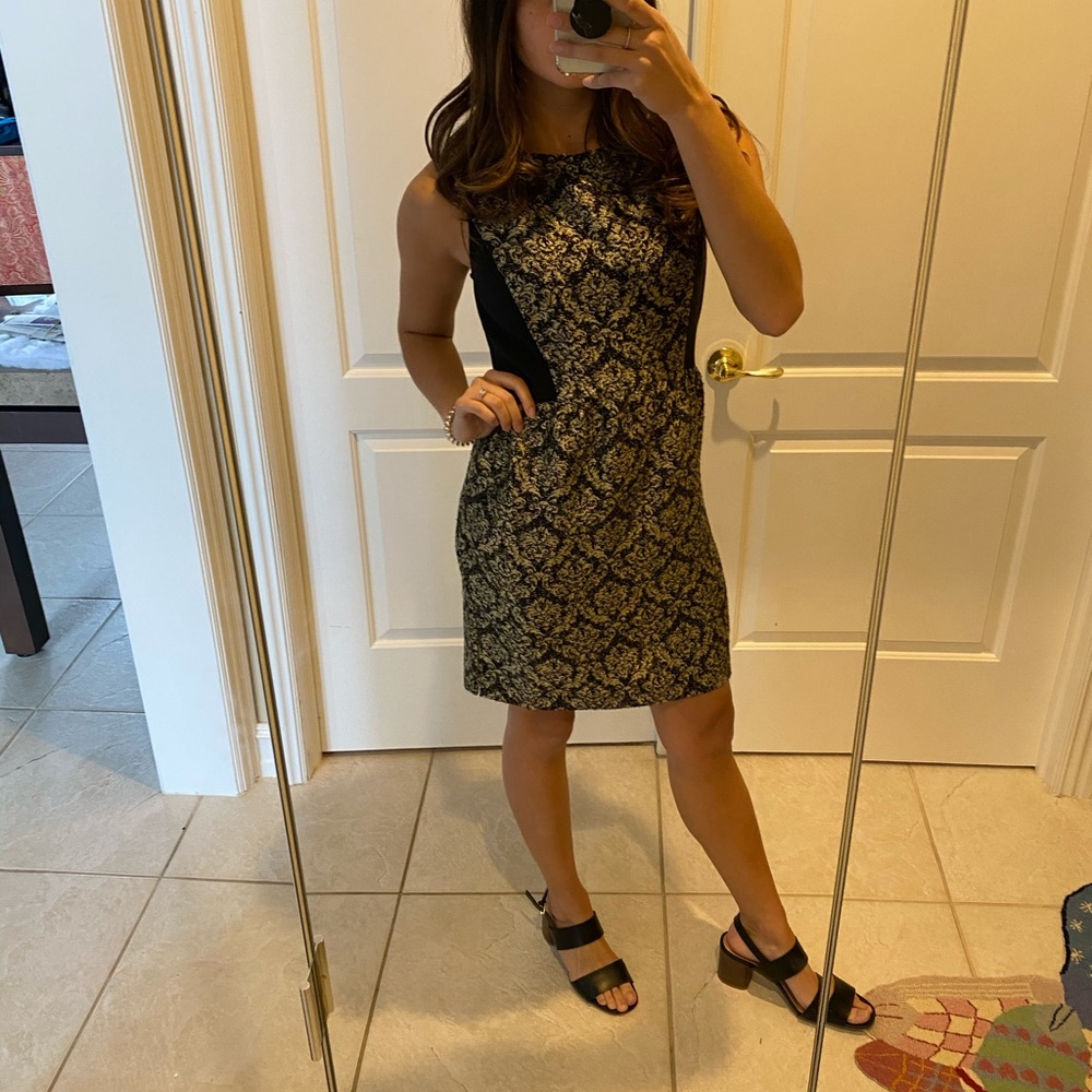 Gold and Black Dress